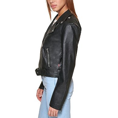 Women's Levi's® Belted Faux Leather Motorcycle Jacket