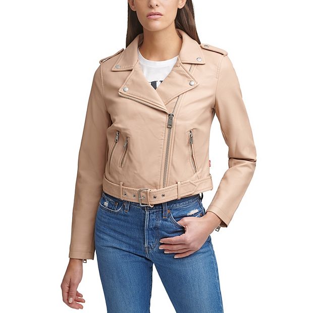 Levi's leather moto jacket women's hotsell