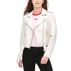 White Leather Jacket #237