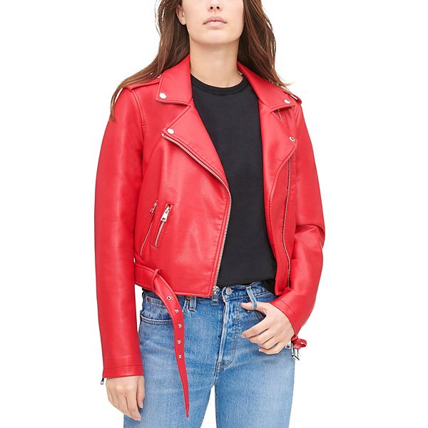 Levi's women's leather moto on sale jacket