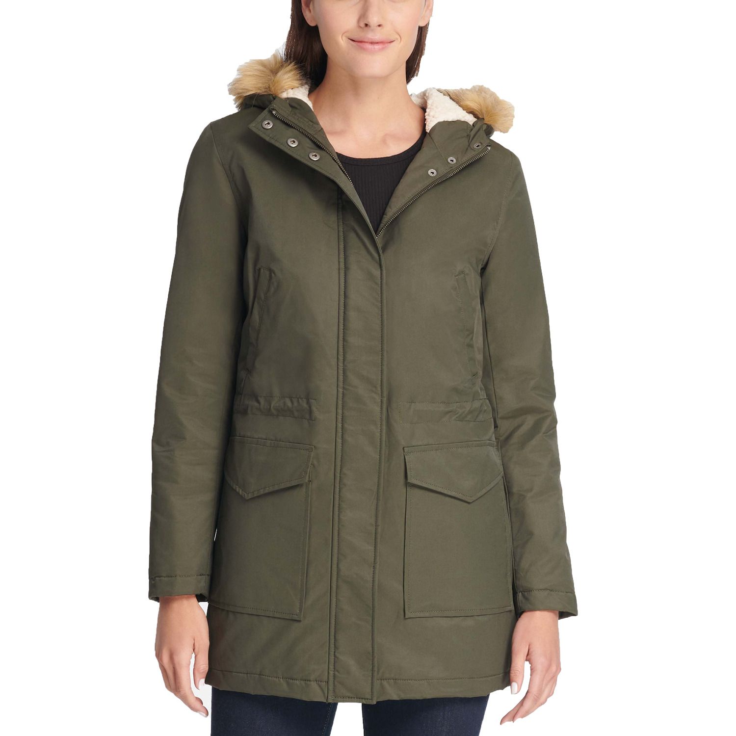 parka coat womens green