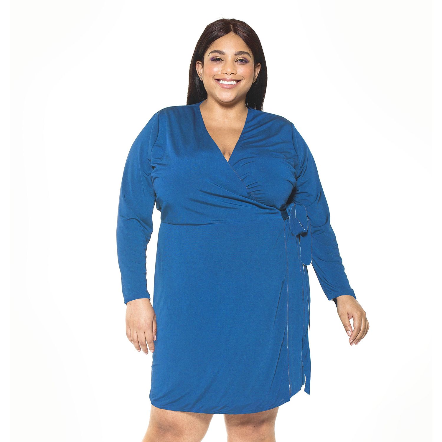 royal blue wrap dress plus size