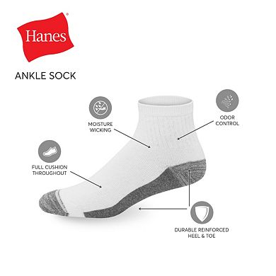 Men's Hanes 8-Pack Ultimate X-Temp Ultra Cushion Ankle Socks
