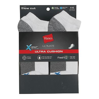 Men's Hanes Ultimate® 8-pack X-Temp Ultra Cushion Low-Cut Socks
