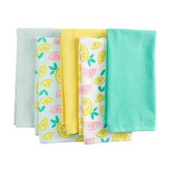 Green Kitchen Towels, 5-Pack