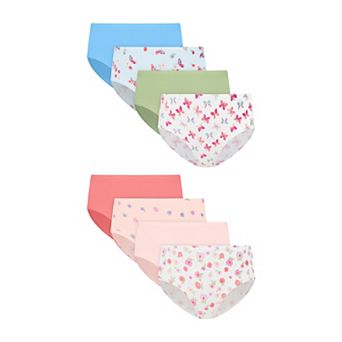 Girls Hanes® 8 Pack Ultimate Pure Comfort Organic Cotton Briefs Underwear