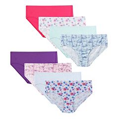 Hanes Girls' Tagless Super Soft Cotton Brief Underwear, 10 pack