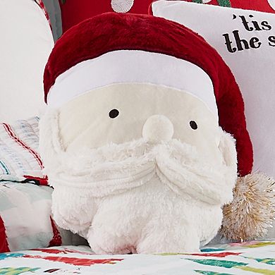 Levtex Home Merry & Bright Holly Jolly Figural Santa Pillow