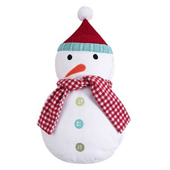 Levtex Home Merry & Bright Holly Jolly Figural Snowman Pillow