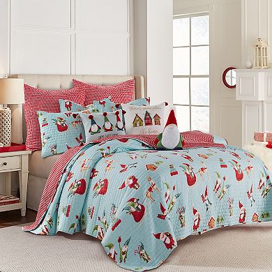 Levtex Home Merry & Bright Gnome for the Holidays Shaped Pillow