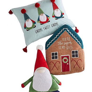 Levtex Home Merry & Bright Gnome for the Holidays Shaped Pillow