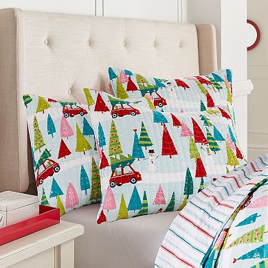 Levtex Home Merry & Bright Holly Jolly Quilt or Sham
