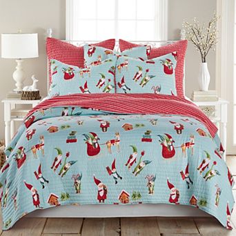 Levtex Home Merry & Bright Gnome for the Holidays Quilt or Sham