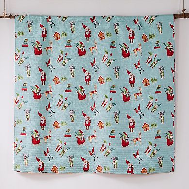 Levtex Home Merry & Bright Gnome for the Holidays Quilt or Sham