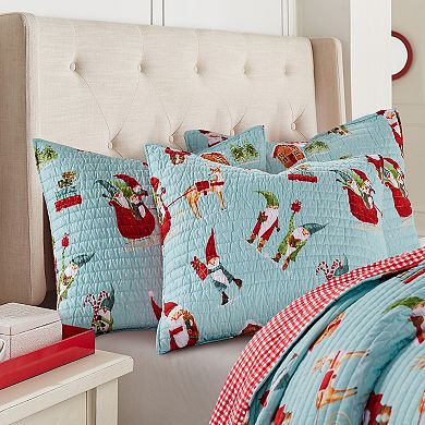 Levtex Home Merry & Bright Gnome for the Holidays Quilt or Sham