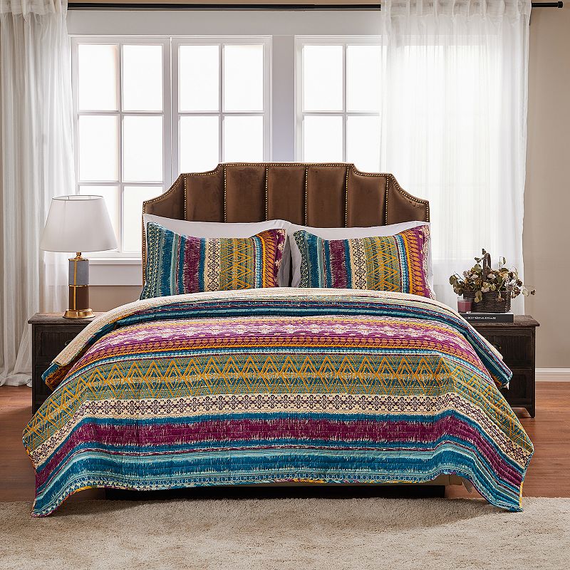 99317093 Greenland Home Fashions Southwest Quilt Set, Beig/ sku 99317093