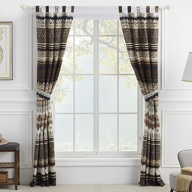 Greenland Home 2-pack Fashions Southwest Latte Window Curtain Set
