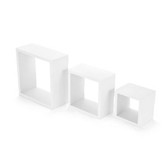 Melannco Square Wall Shelf 3 pc Set