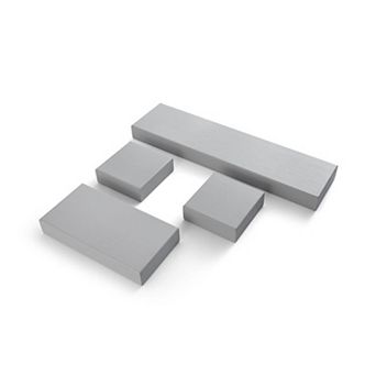 Melannco Gray Wall Shelf 4 pc Set