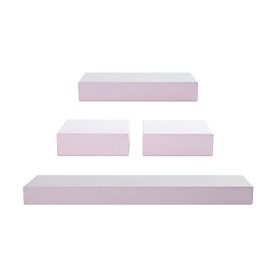 Melannco Pink Wall Shelf 4-piece Set