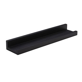 Melannco Black Medium Photo Ledge Wall Shelf