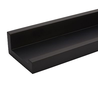 Melannco Black Medium Photo Ledge Wall Shelf