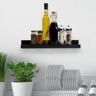 Melannco Black Medium Photo Ledge Wall Shelf