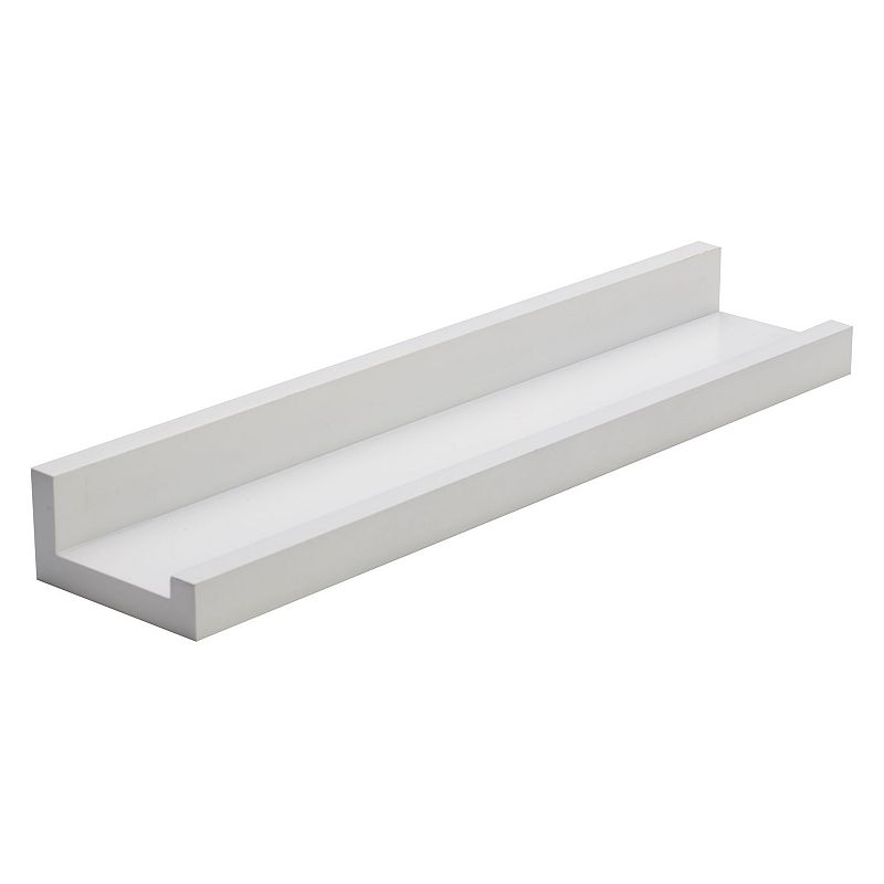 Melannco White Medium Photo Ledge Wall Shelf