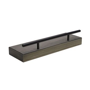 Melannco Gray Railing Wall Shelf