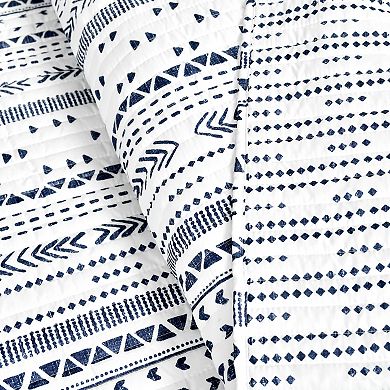 Lush Decor Hygge Stripe Quilt Set with Shams