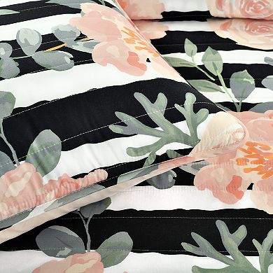 Lush Decor Amara Watercolor Rose 5-piece Quilt Set with Shams