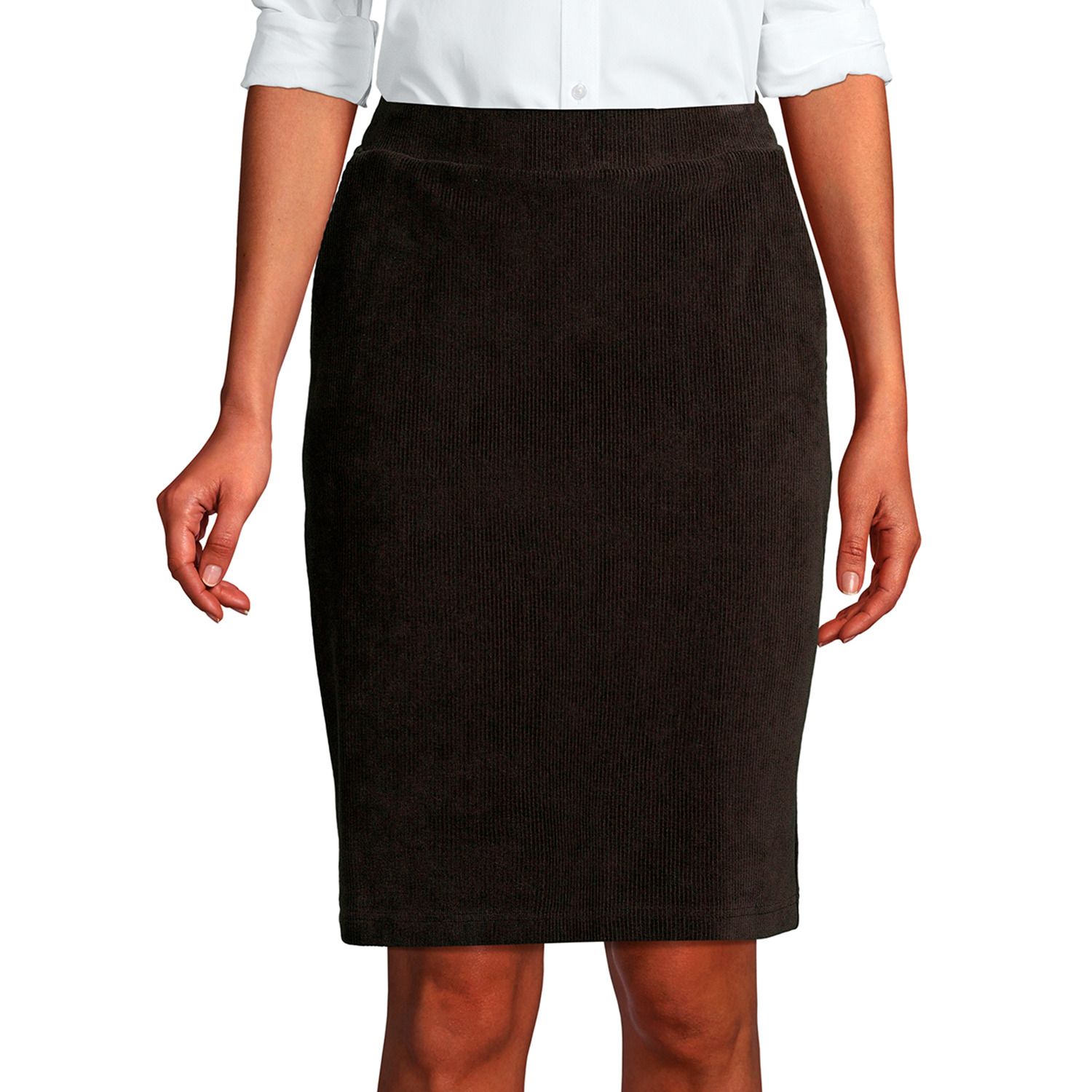 women's black corduroy skirt