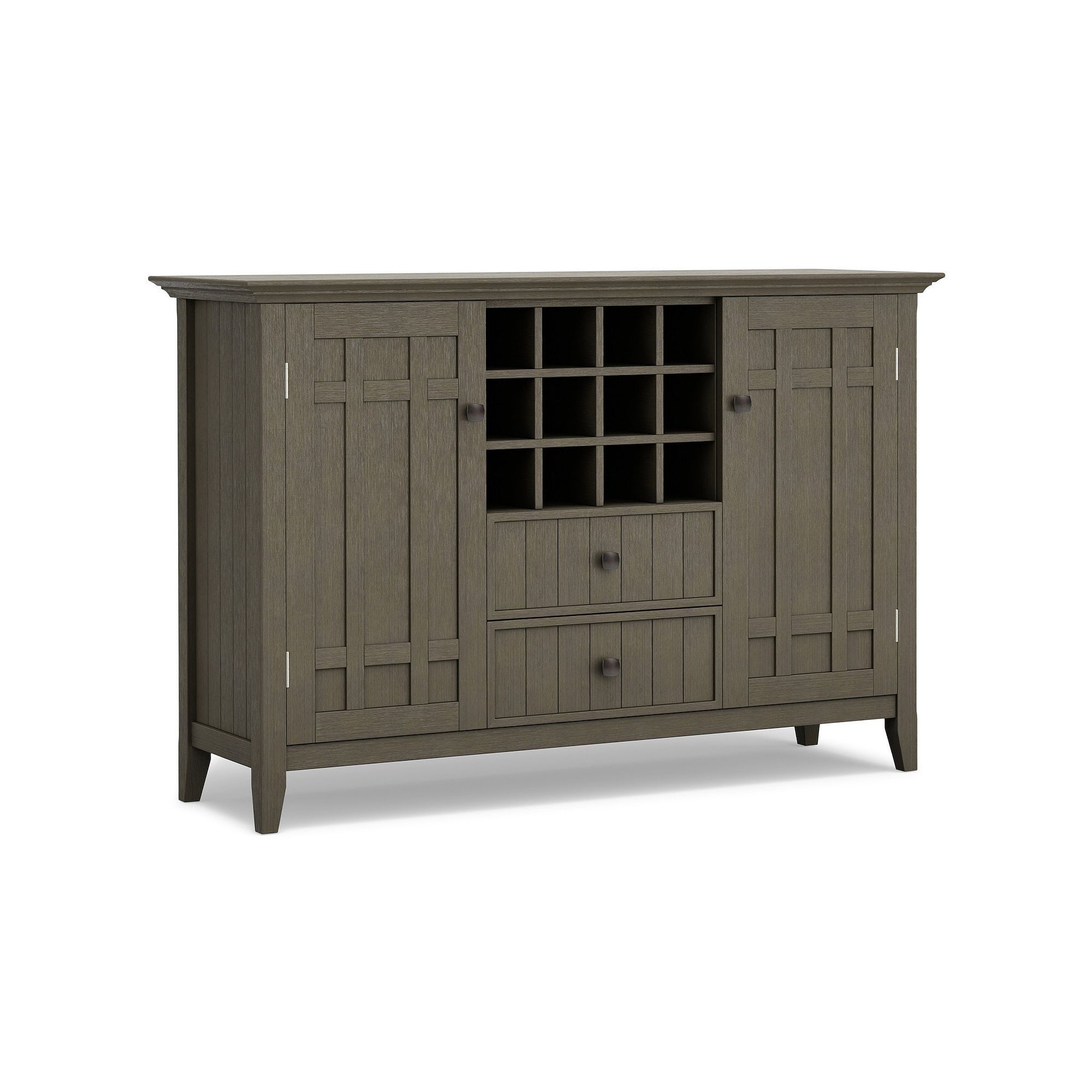 Simpli Home Bedford Sideboard Buffet Table, Farmhouse Gray