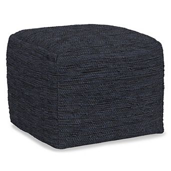 Simpli Home Fredrik Square Pouf