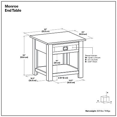 Simpli Home Monroe End Table