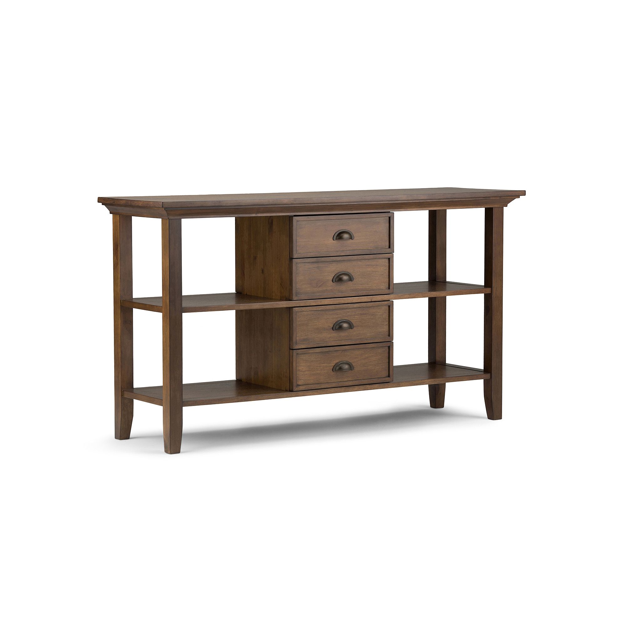 Simpli Home Redmond Console Sofa Table, Rustic Natural Brown