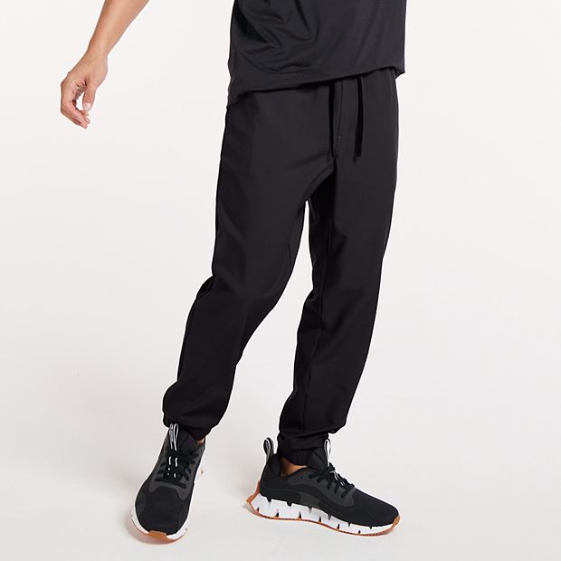 Champion Corp Logo Crinkle Black Track Pants