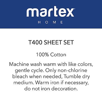 Martex® 400 Thread Count Solid Sateen Sheet Set