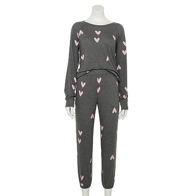 Women's Sonoma Goods For Life® Long Sleeve Raglan Pajama Top & Pajama Pants Set