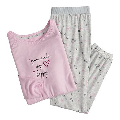 Women's Sonoma Goods For Life® Long Sleeve Raglan Pajama Top & Pajama Pants Set