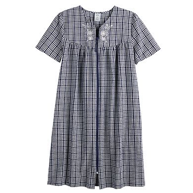 Women's Croft & Barrow® Short Sleeve Zip Duster Robe