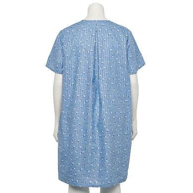 Plus Size Croft & Barrow® Short Sleeve Zip Duster Robe