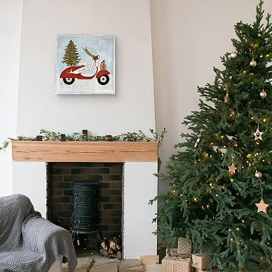 Master Piece Christmas Scooter Beth Albert Canvas Wall Art