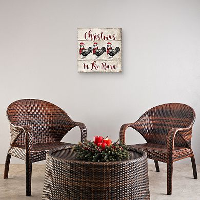Master Piece Christmas in the Barn Canvas Wall Art