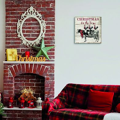 Master Piece Christmas on the Farm Canvas Wall Art