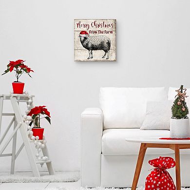 Master Piece Farm Christmas Sheep Deborah Bown Canvas Wall Art