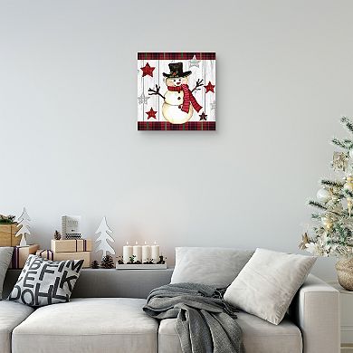 Master Piece Country Folk Snowman Elena Vladykina Canvas Wall Art