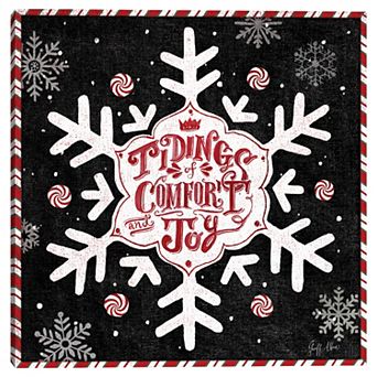 Fine Art Canvas Christmas Past Snowflake Canvas Wall Art