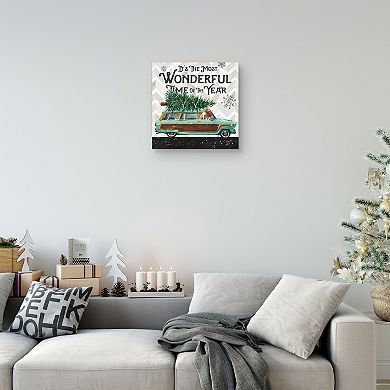 Master Piece Christmas Wagon Wonderful Canvas Wall Art