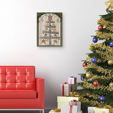 Fine Art Canvas Wooden Christmas Tree Canvas Wall Art